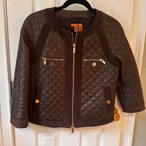 Tory Burch Leather and suede  fashion jacket